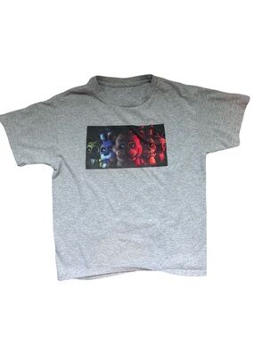 Five Nights at Freddy’s Kidds Grey Graphic Tee with Colorful Animatronics